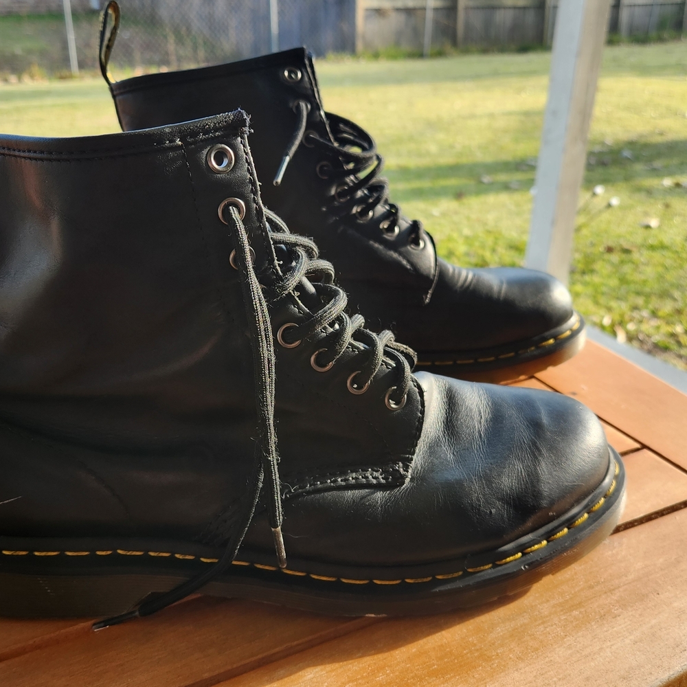 Dr. Martens Black Leather Men's Boots